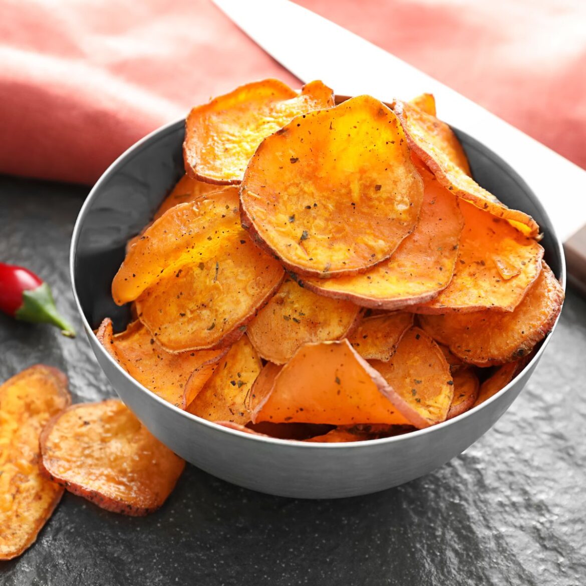 Chips de batata-doce Chips de batata-doce