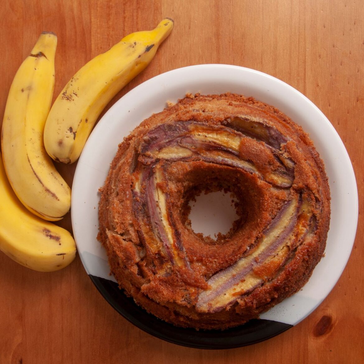 Bolo de banana com aveia